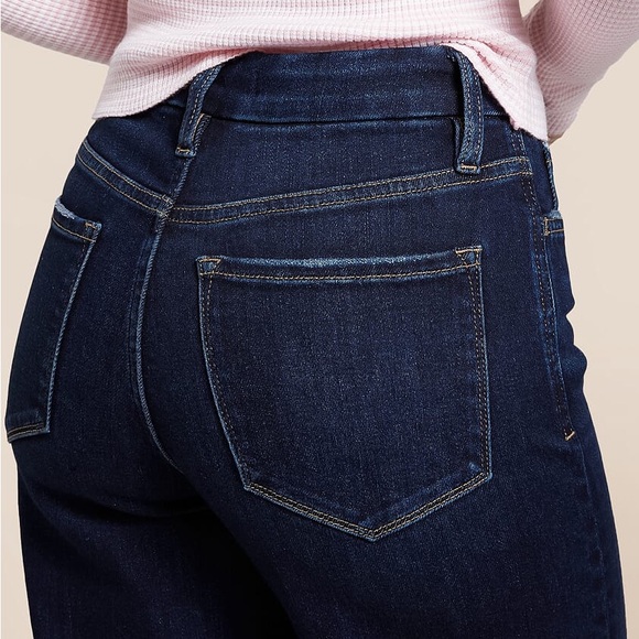 Vervet Olivia High Rise Ultra Wide Leg Stretch Jean Sz 31 Sparkle Dark Wash - Picture 4 of 11